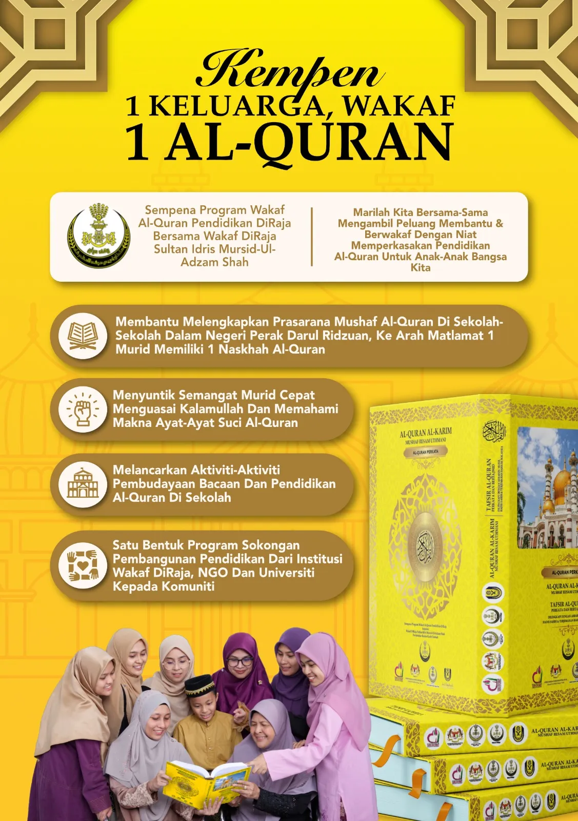 Poster Kempen 1 Keluarga, Wakaf 1 Al-Quran